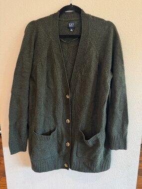 GAP Olive Green Sweater Cardigan and Pants Set Medium